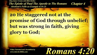 Romans Chapter 4 - Bible Book 45 - Holy Bible Audio Text - KJV King James Read Along Bible