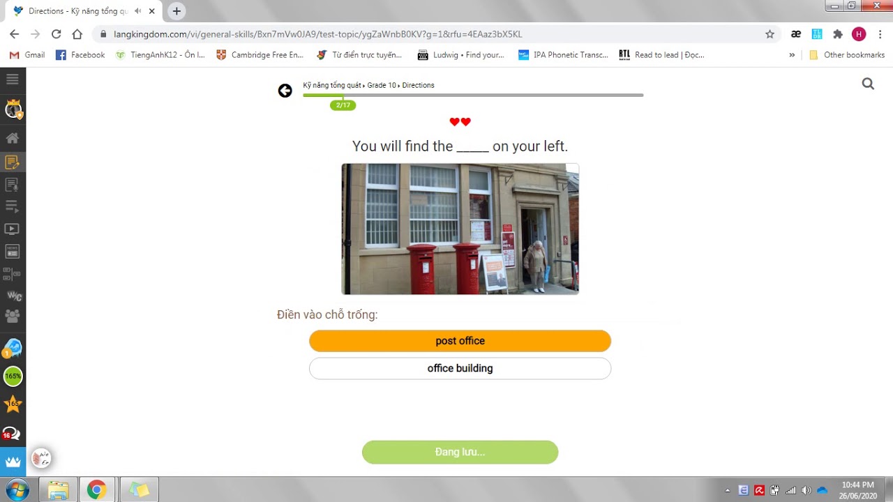 Lang Kingdom Directions topic test