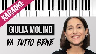 Video thumbnail of "Giulia Molino | Va Tutto Bene | AMICI 19 // Piano Karaoke con Testo"