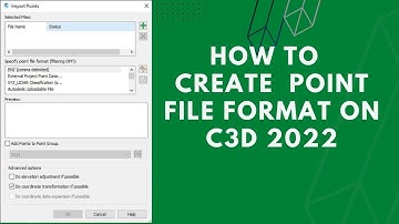How to create point file format on civil 3d 2022 (Amharic)