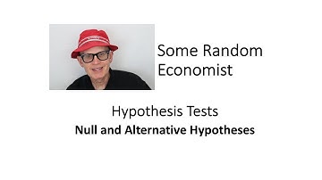 Hypothesis Tests: Null and Alternative Hypotheses