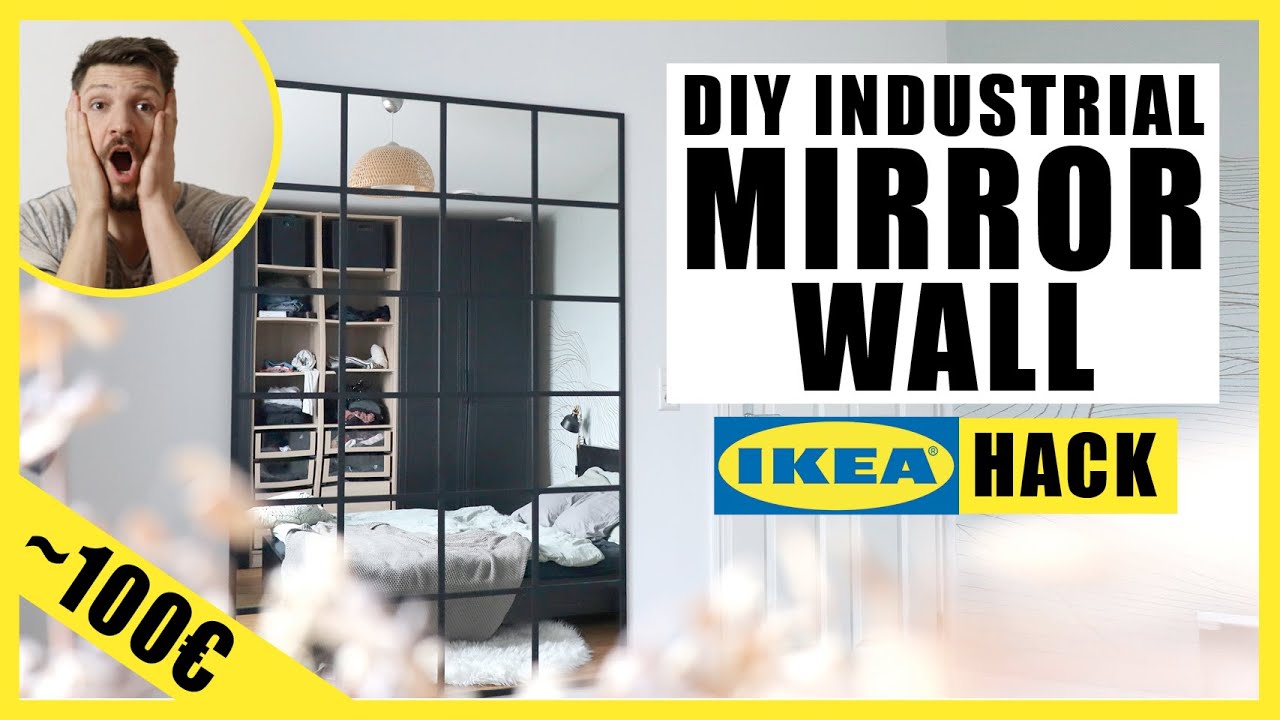 DIY INDUSTRIAL MIRROR | WALL MIRROR IKEA HACK 2020 *LOWBUDGET* - YouTube