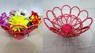 Waste bangles reuse idea | Bangle basket | 187