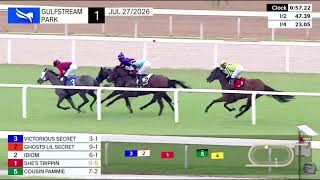 1ra Carrera de Gulfstream Park | Lunes 27 de Julio de 2026