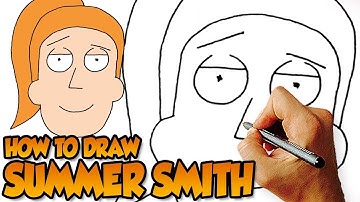 Very Easy! How to Draw Summer Smith face (Rick and Morty)