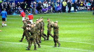5/11/11 The Troops On The Pitch At HT Rangers V Dundee Utd HD