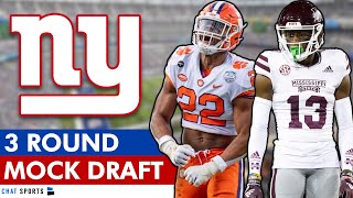 NEW 3 Round Giants Mock Draft via PFF | NY Giants Draft Rumors
