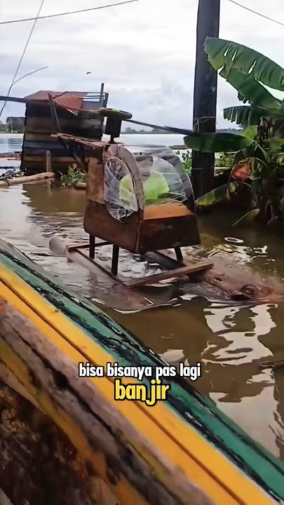 Ketika Terlalu Keren Naik Helikopter Dari Kayu Pas Banjir