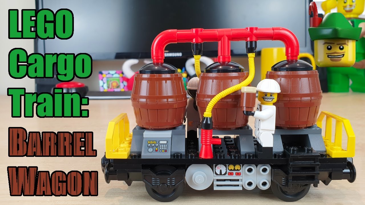 LEGO Cargo Train - Barrel Wagon MOC 2126 🚆🍺🏹 