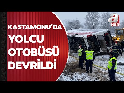 Kastamonu'da yolcu otobüsü devrildi! 4 ölü, 33 yaralı | A Haber
