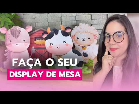 Aprenda a fazer Display de Mesa fácil | Molde Grátis
