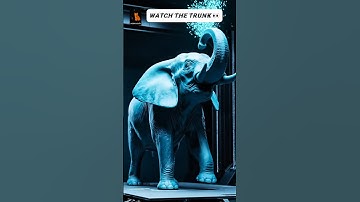 3D Printed Elephant… The Gentle Giant Comes Alive🐘#printtolife #ElephantMagic #cgi