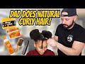 Daughter Teaches Dad How To Style Her Natural Curly Hair!