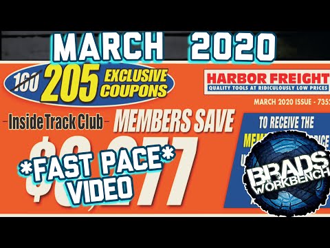 Harbor Freight MONTHLY INSIDE TRACK CLUB Coupons || Mar 2020