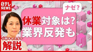 【解説】百貨店からは“反発要望書”も…「緊急事態宣言」“休業要請” 対象は？（2021年4月22日放送「news every.」より）