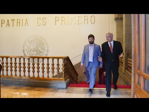Declaración conjunta de los presidentes de México y Chile, desde Palacio Nacional