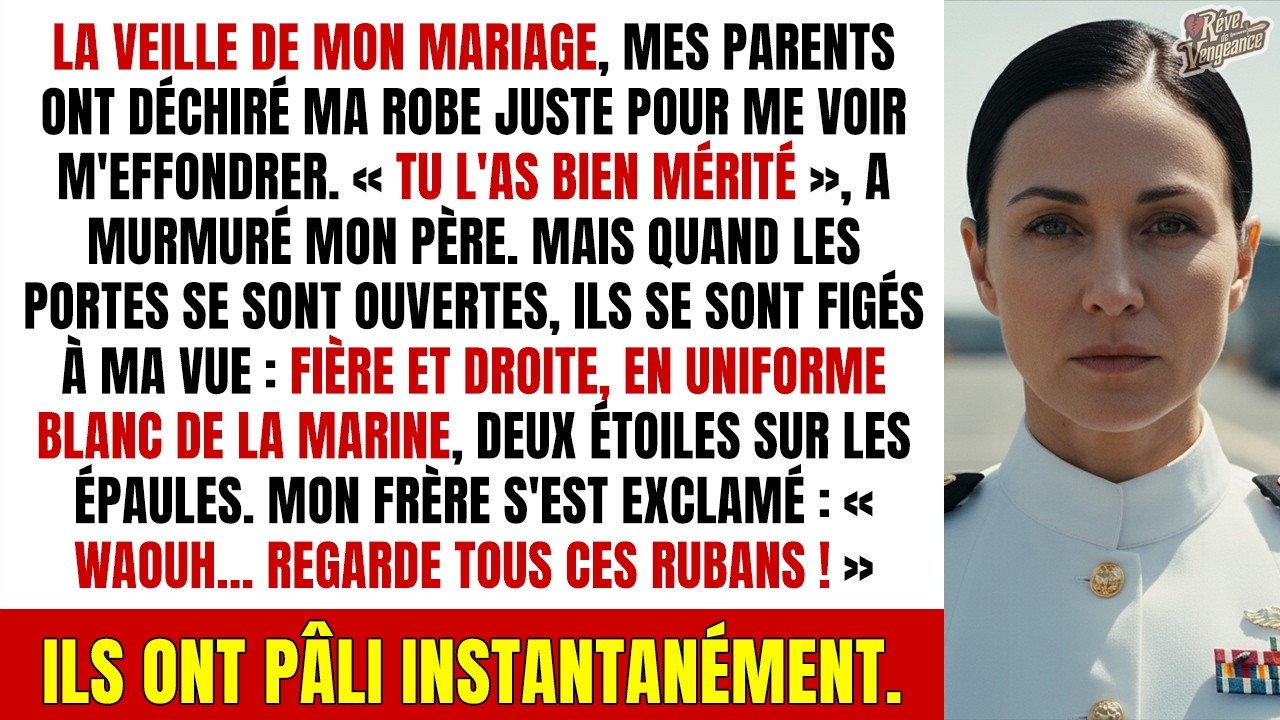 Mes parents ont détruit ma robe — Je suis arrivée en uniforme blanc avec deux étoiles...