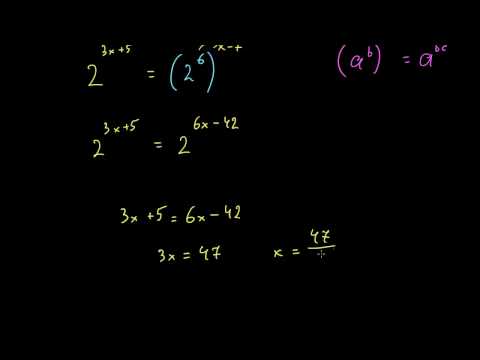 მაჩვენებლიანი განტოლებების ამოხსნა ხარისხის თვისებების გამოყენებით