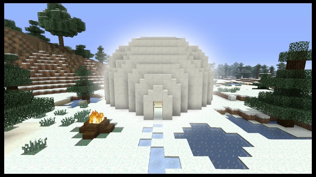Minecraft Tutorial How To Make An Igloo Biome House Youtube