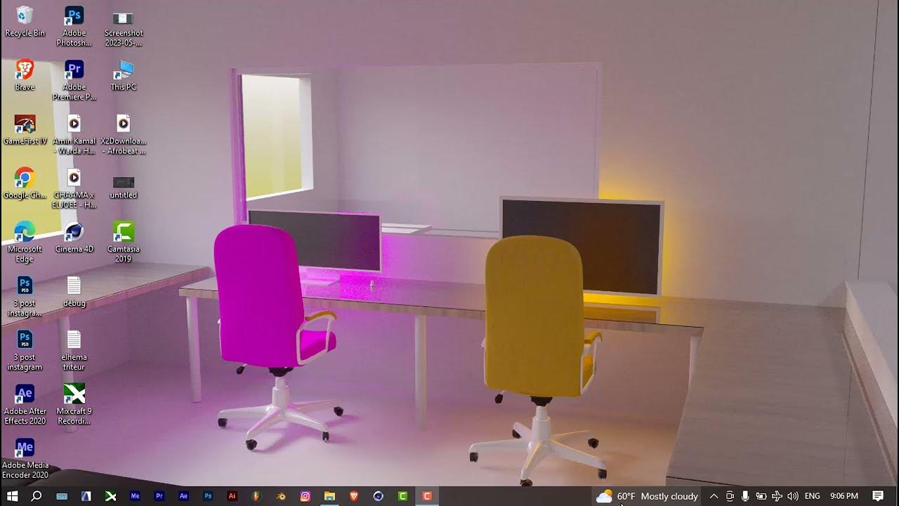 Office 3d Model modeling and rendring/BLENDER SPEED ART YouTube