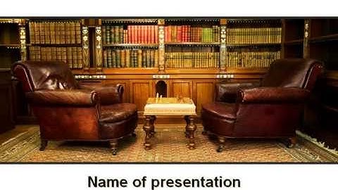 Antique Interior With Chess PowerPoint Template by PoweredTemplate.com