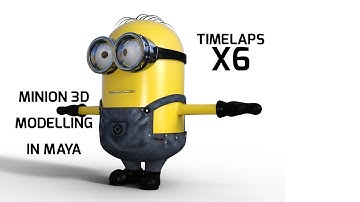 Minion Cartoon Modelling in Maya(Time Laps Video).