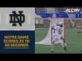 Notre Dame Scores Twice In 50 Seconds
