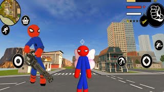 Spider Stickman Rope Hero Vice Town Gangster Crime -Android Gameplay screenshot 5