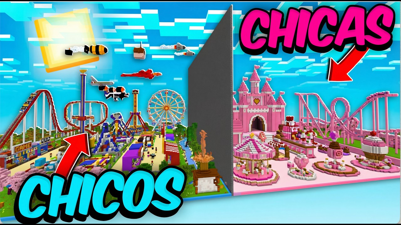 ENFRENTÉ a 100 CHICAS vs 100 CHICOS en un RETO de CONSTRUCCIÓN