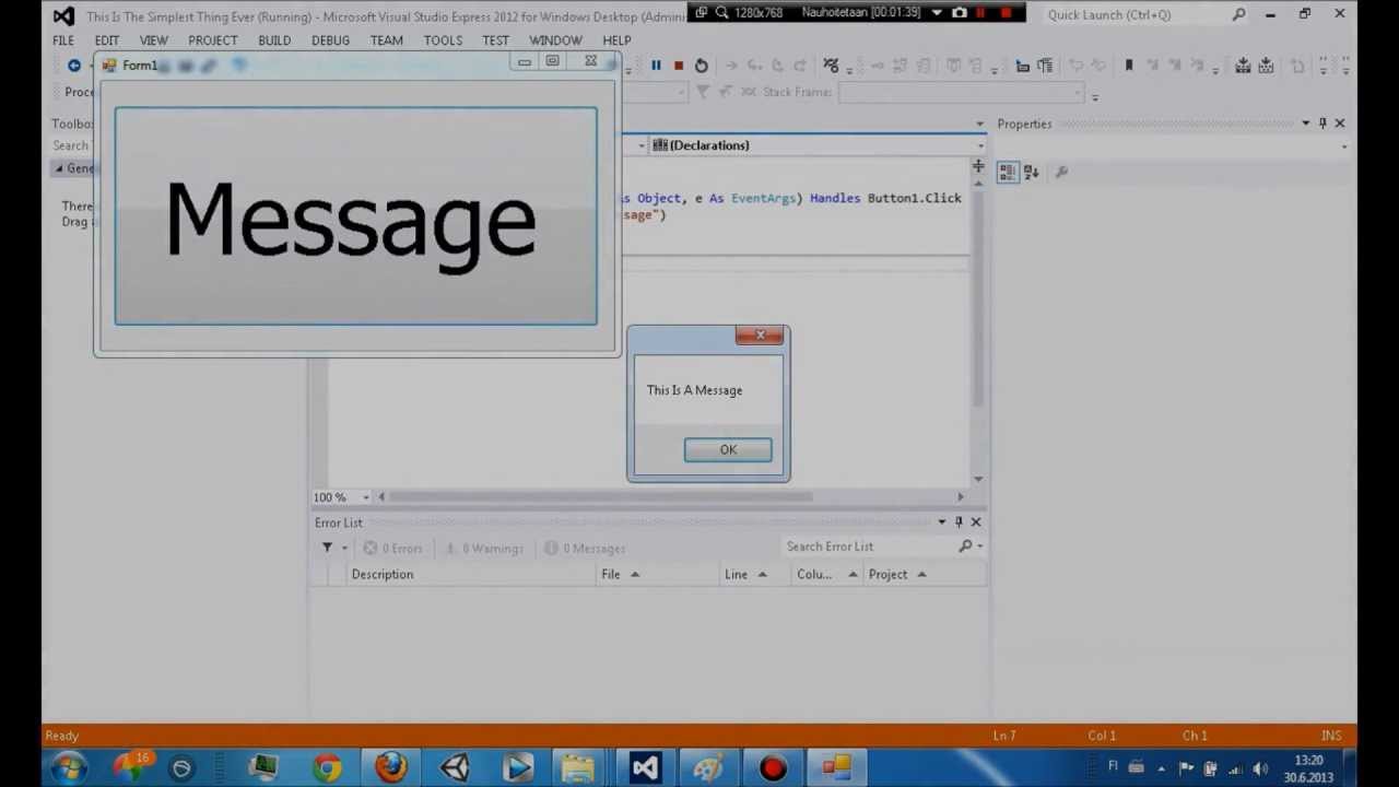 How To Make a pop Message Box In Visual Basic [HD] - YouTube