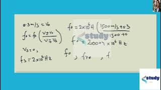 A source of ultrasound emits waves at a frequency of   The waves are reflected by red blood cells mo