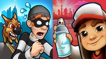 Robbery Bob vs Subway Surfers Gameplay Android,ios Part 139