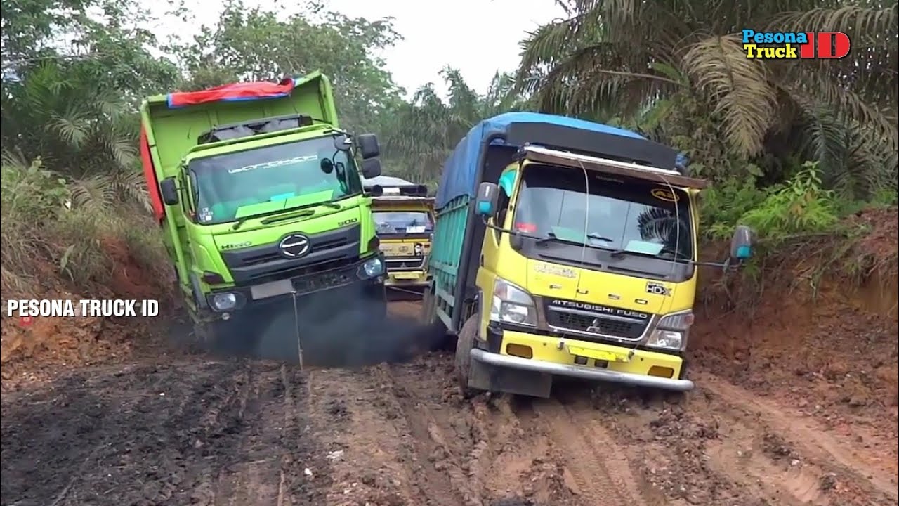 Situasi Tak Terkendali ‼️ TAK ADA JALAN KELUAR Truk Batubara Terjebak di Lintasan Licin