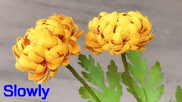 ABC TV | How To Make Mini Chrysanthemum Paper Flower With Shape Punch (Slowly) - Craft Tutorial