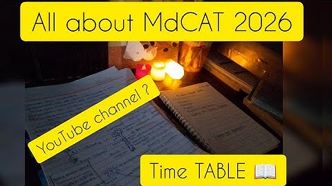 MdCAT 2026 TIME TABLE FOR IMPROVER AND  FRESHER 📖 | BEST YOUTUBE CHANNEL💪|SURPRISE FOR IMPROVER 🫢😱