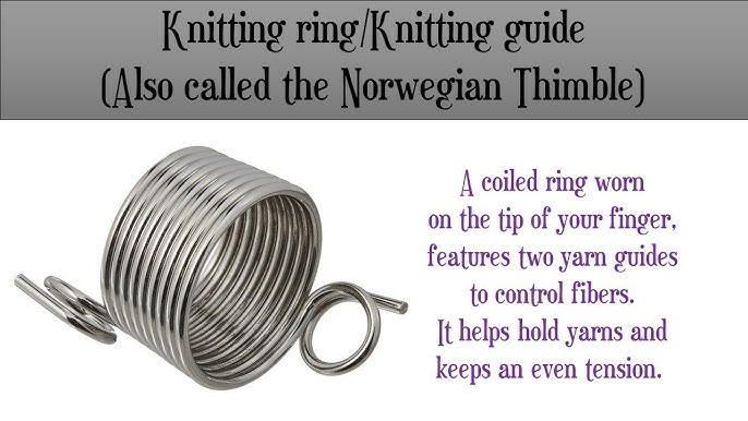 Norwegian Knitting Thimble by LoRan/Dritz. (Discontinued: No Longer  Available by Manufacturer) Finger Yarn guide for 2 colors knitting KT-2