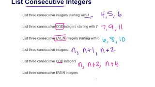 List Consecutive Integers