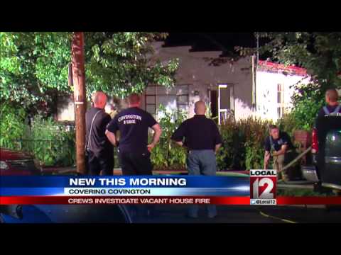 Vacant home catches fire in Covington - YouTube