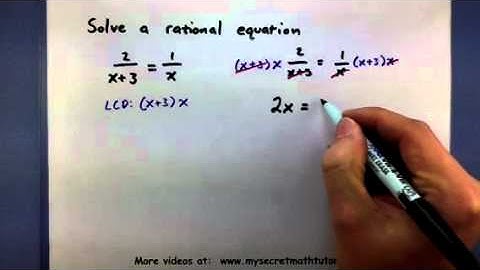 Pre-Calculus - Solve a rational equation