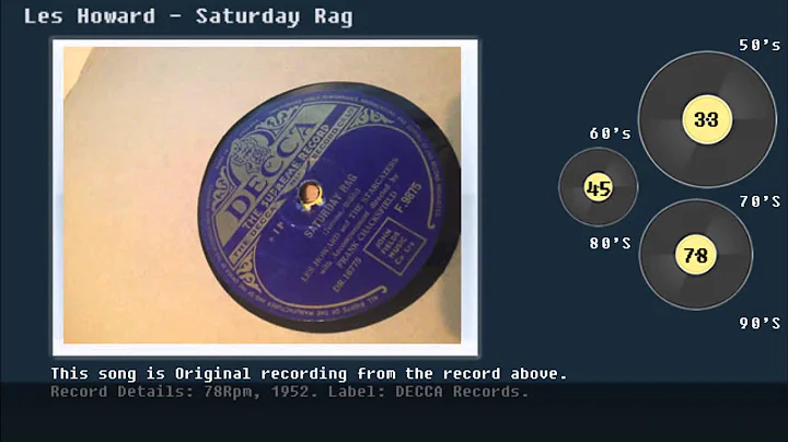 Les Howard - Saturday Rag, 78 Record