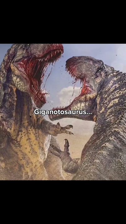 Which one would win in a fight? #dinosaur #prehistoric #extinct #trex #giganotosaurus #shorts