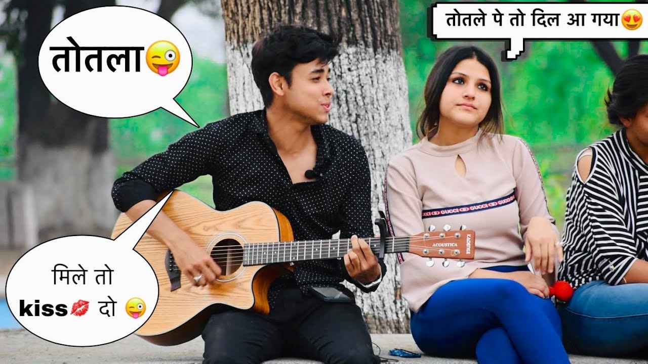 Totla Prank  Randomly Singing Jubin Nautiyal Songs In Public  Cute Girls Reaction  Jhopdi K