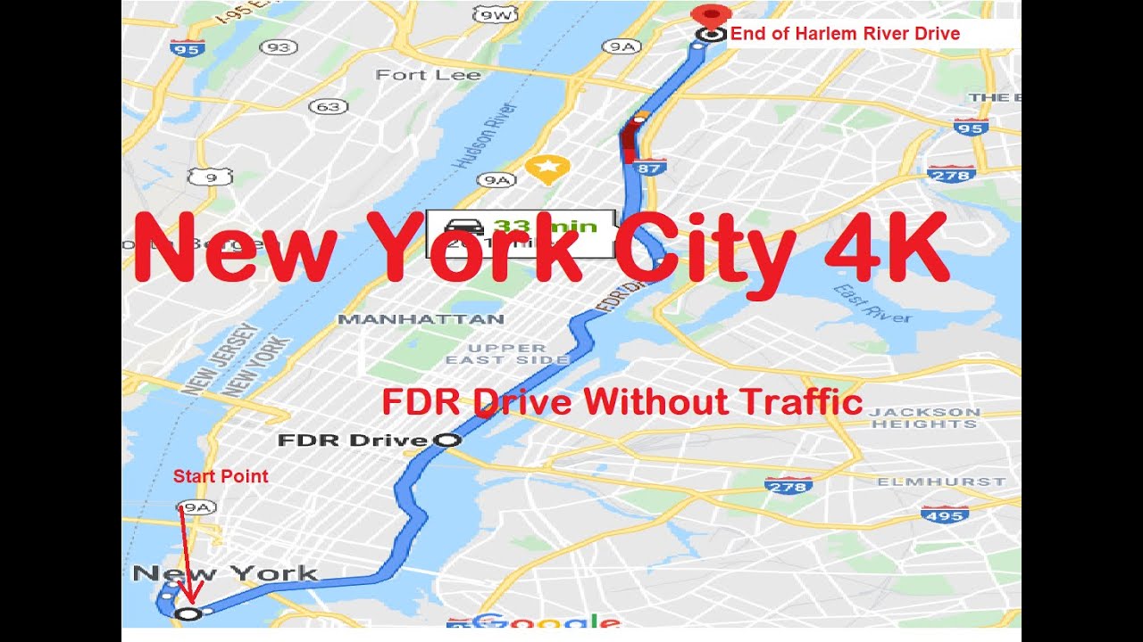 Driving downtown - Downtown to uptown via FDR drive and Harlem River ...