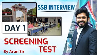 Screening Test || SSB Interview | Day 1 || By Arun Sir
