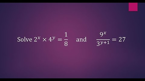How to solve simultaneous exponential equations