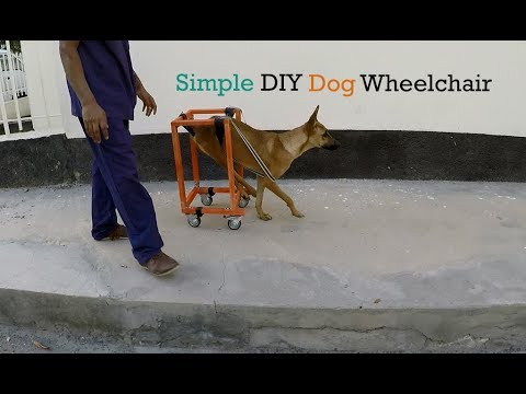 Simple DIY Dog Wheelchair - YouTube