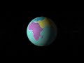 Animation of a 3d earth spinning in space