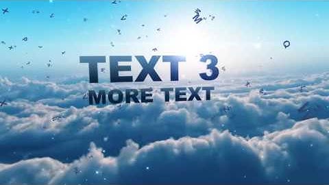 Dancing clouds Intro   After effects template