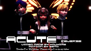 【MMD】ACUTE Reverse 歌ってみた【Hatsune Miku Kagamine Len Kaito】 English Cover