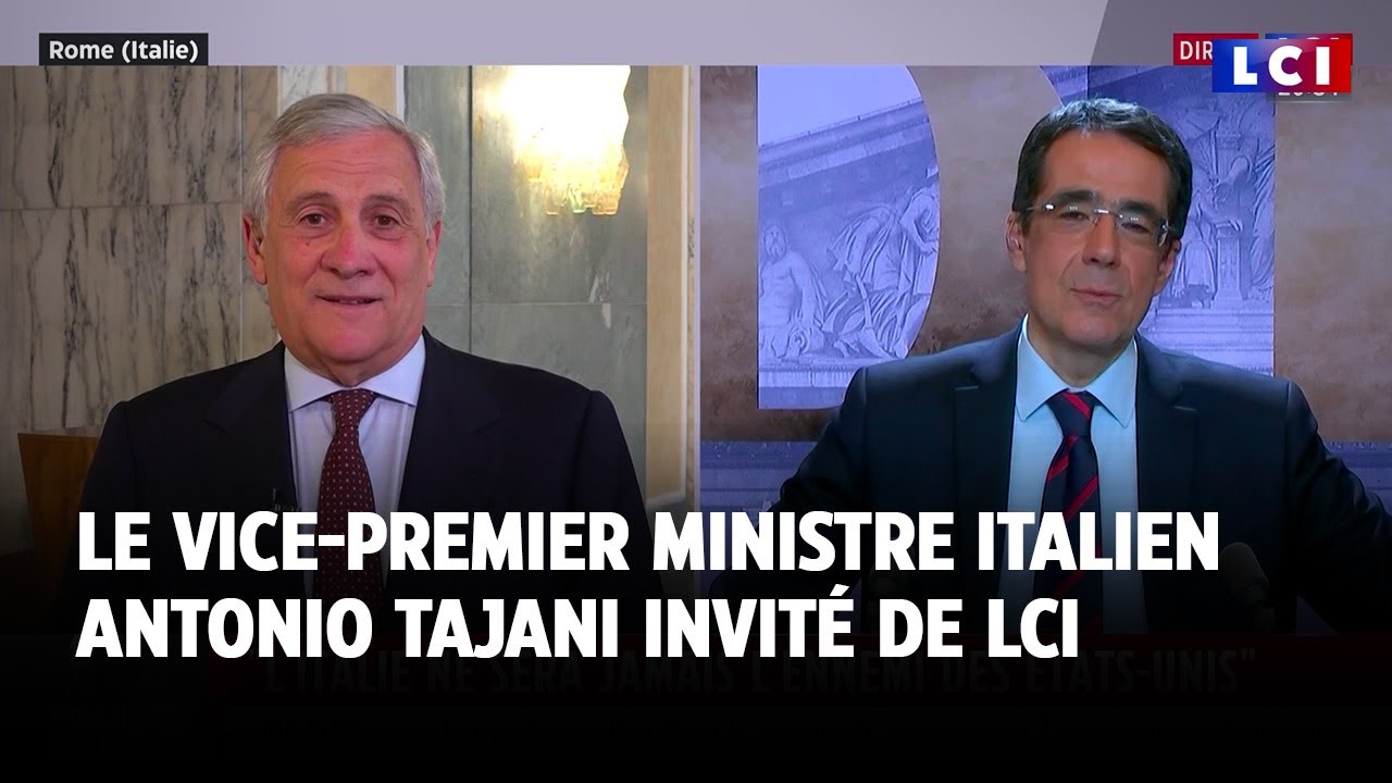 Antonio Tajani, vice-Premier ministre italien, face à Darius Rochebin｜LCI
